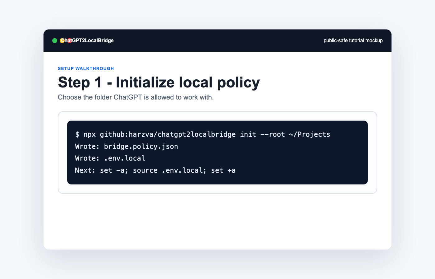 Initialize local policy screenshot