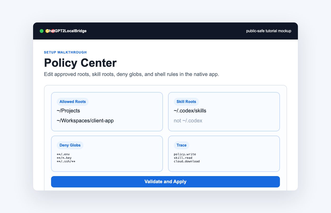 Policy Center screenshot
